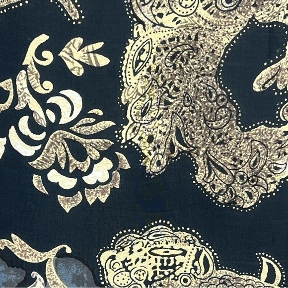 NEW- Wrap Around, Waist Tie, Floral, Scroll Design Hem Long Maxi Dress One Size - Picture 6 of 9